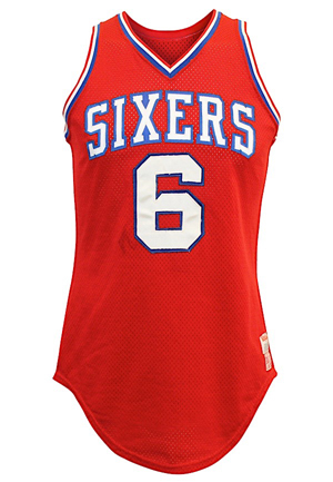 1979 Julius Erving Philadelphia 76ers Game-Used Jersey (Fantastic Example W/ Unique Pearson Lettering • Graded 10)