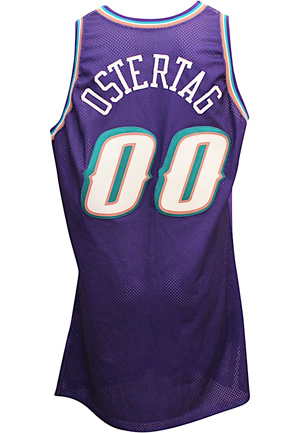 1997-98 Greg Ostertag Utah Jazz Game-Used NBA Finals Jersey (Photo-Matched)