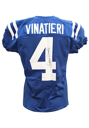 2013 Adam Vinatieri Indianapolis Colts Game-Used & Autographed Jersey (JSA • PSA/DNA COA)
