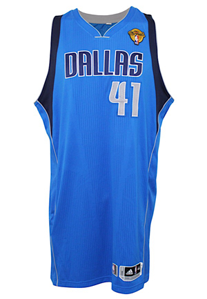 2011 Dirk Nowitzki Dallas Mavericks Game-Used NBA Finals Jersey (NBA LOA • Photo-Matched & Graded 10 • Finals MVP & Championship Season)