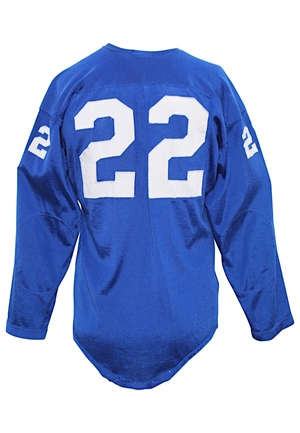1950s Bobby Layne Game-Used Blue Durene Jersey (Graded 8 • Originally Sourced From Lions  Trainer Roy "Friday" Macklem)