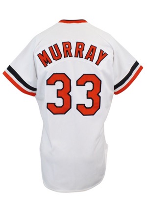 1985 Eddie Murray Baltimore Orioles Game-Used Home Jersey