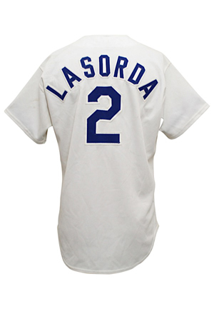 1980s Tommy Lasorda Los Angeles Dodgers Manager-Worn Home Jersey