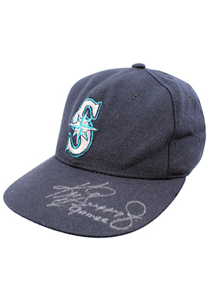  Ken Griffey Jr. Seattle Mariners Game-Used Autographed & Inscribed Cap (JSA)