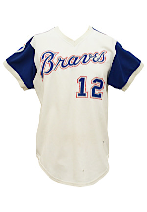 1973 Dusty Baker Atlanta Braves Game-Used Home Jersey (Graded A9 • Apparent Photo-Match)