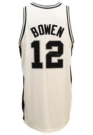 2001-02 Bruce Bowen San Antonio Spurs Game-Issued & Autographed Home Jersey (JSA • Sourced From The Spurs)
