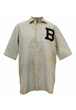 1902 Baltimore Orioles C.B. Burns Game-Used Road Flannel Jersey (Player Family LOA • Earliest Known Example • Graded 9+)