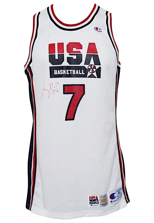 Lot Detail - 1992 Larry Bird USA Basketball Olympic Dream Team Autographed  Game Jersey (Sourced From Jeff Hamilton)