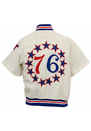 1960s Al Domenico Philadelphia 76ers Trainers Worn Fleece Warm-Up Jacket (Graded A10 • Domenico LOA)