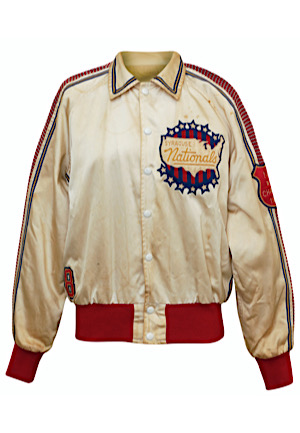 1954-56 Syracuse Nationals World Champions Player-Worn Satin Jacket (Amazing NBA World Champs Patch)