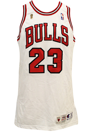 1995-96 Michael Jordan Chicago Bulls NBA Finals Pro Cut Jersey