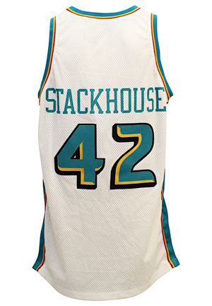 2000-01 Jerry Stackhouse Detroit Pistons Game-Used Jersey