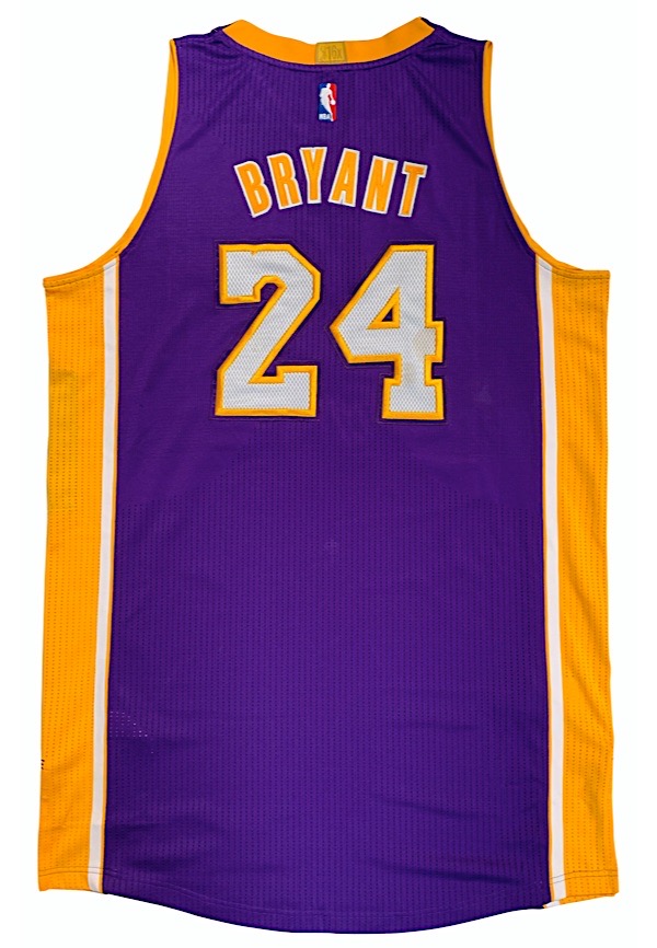 Lot Detail - 2014-15 Kobe Bryant Los Angeles Lakers Game-Used Road