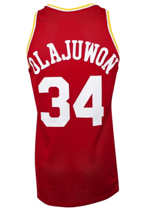 1989-90 Hakeem Olajuwon Houston Rockets Game-Used Road Jersey