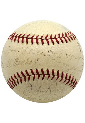 1940 Philadelphia Phillies Team-Signed ONL Baseball (Full JSA)