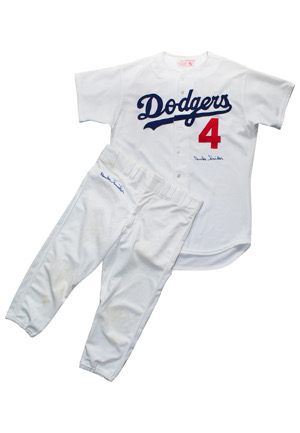 Circa 1978 Duke Snider Los Angeles Dodgers Coaches-Worn & Autographed Home Uniform (2)