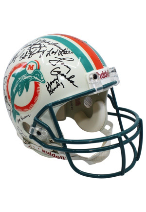 1972 Miami Dolphins Team-Signed Full Size Helmet (PSA/DNA • Steiner • Undefeated Season)