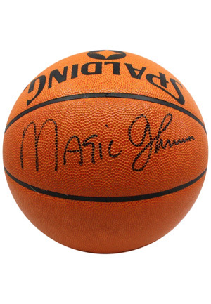 Magic Johnson Single-Signed Basketballs (2)