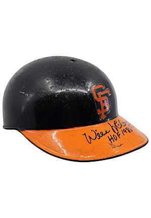 Willie McCovey San Francisco Giants Game-Used & Autographed Batting Helmet (Great Example)