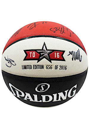2016 NBA All-Star Game Dual Team-Signed Spalding LE Basketball (NBA LOA)