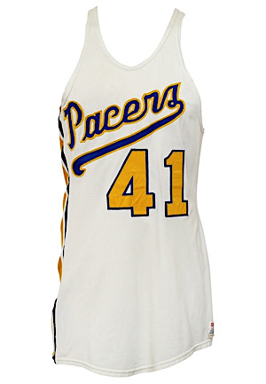 1975-76 Len Elmore Indiana Pacers ABA Game-Used Home Jersey