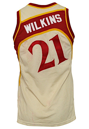 Circa 1988 Dominique Wilkins Atlanta Hawks Game-Used Home Jersey