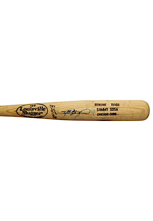 2001 Sammy Sosa Chicago Cubs Game-Used & Autographed Bat (PSA/DNA GU 9.5)