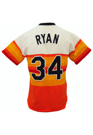 Mid 1980s Nolan Ryan Houston Astros Game-Used & Autographed Jersey (Full JSA)