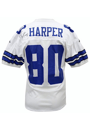 1994 Alvin Harper Dallas Cowboys Game-Used & Autographed Jersey