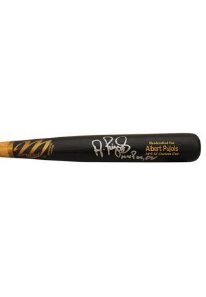 2009 Albert Pujols St. Louis Cardinals Home Run Game-Used & Autographed Bat (PSA/DNA GU9 • Photo-Matched) 