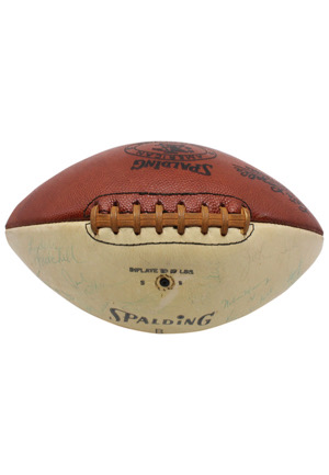Circa 1971 Baltimore Colts Team-Signed White Panel Football With Unitas