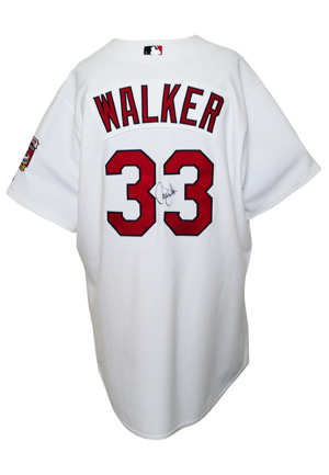 2005 Larry Walker St. Louis Cardinals Game-Used & Autographed Home Jersey (Final Season)