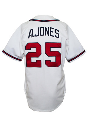 1996 Andruw Jones Atlanta Braves Rookie Game-Used Home Jersey