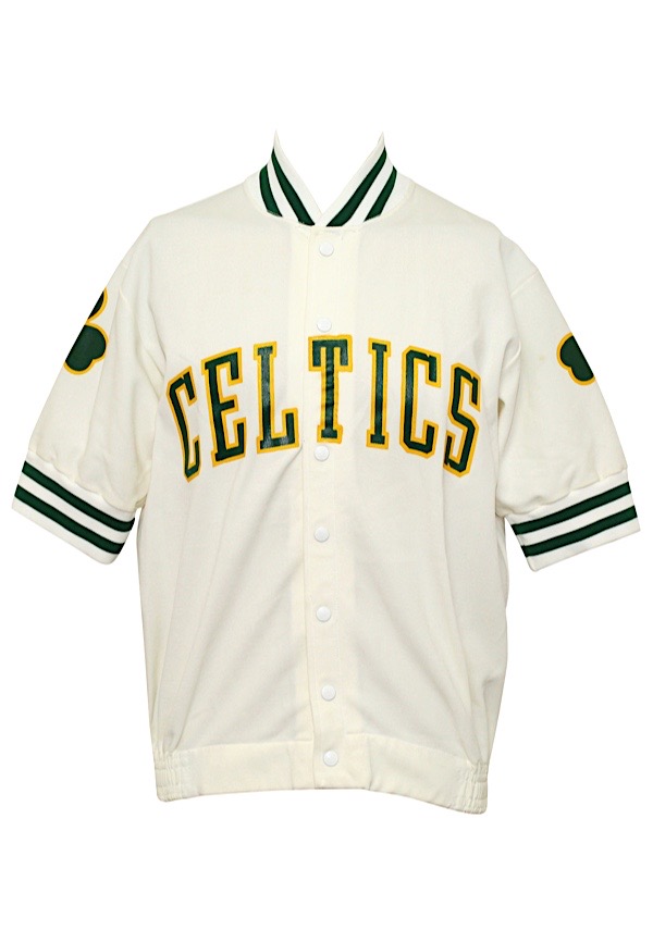 Circa 1987 Larry Bird Game Worn Boston Celtics Warmup Jacket., Lot  #82467