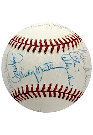 1976 New York Yankees Team-Signed OAL Baseball Including Munson (Full PSA/DNA)