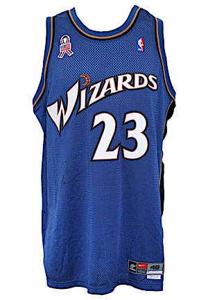 2001-02 Michael Jordan Washington Wizards Game-Used Road Jersey (Sourced From Assistant Coach)