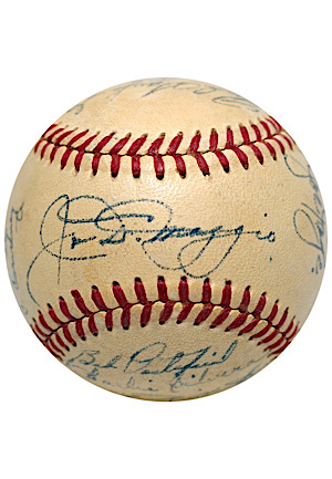 1951 New York Yankees Team-Signed OAL Baseball Including Mantle & DiMaggio (Full PSA/DNA • Championship Season)
