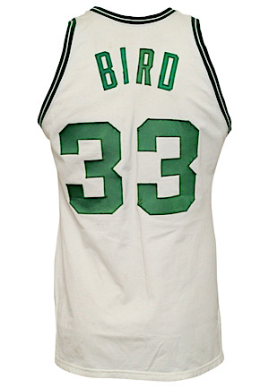 1985-86 Larry Bird Boston Celtics Game-Used Home Knit Jersey (Sourced From Celtics Ball Boy In 89 • MEARS A10 • Championship & MVP Season)