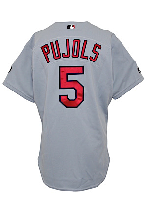 2002 Albert Pujols St. Louis Cardinals Game-Used Road Jersey (HA Documentation)