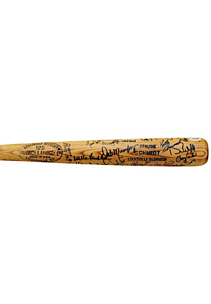 1975 Mike Schmidt Philadelphia Phillies Game-Used Bat Multi-Signed By 30+ Hall Of Famers & Stars (PSA/DNA GU 8)