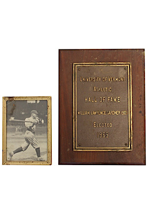 Larry Gardner University Of Vermont Athletic Hall Of Fame Plaque & Photo (2)(Directly Sourced From Family)