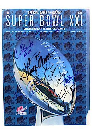 1987 New York Giants Super Bowl XXI Multi-Signed Official Game Program (Championship Season)
