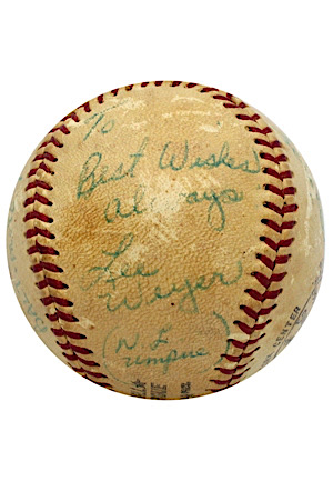 Hank Aaron, Pete Rose & Umpire Lee Weyer Multi-Signed Baseball