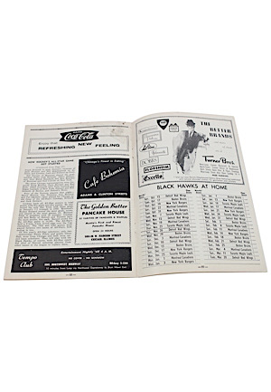 1961-62 NHL All-Star Game Hockey Program
