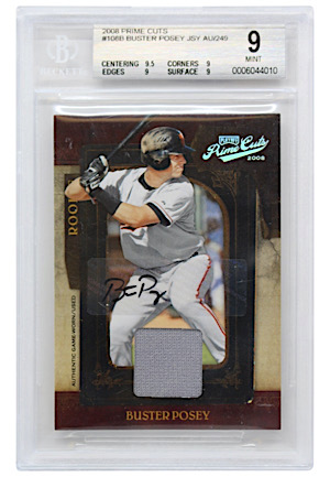 2008 Prime Cuts Buster Posey Autographed #108B (Beckett MINT 9 • Auto Graded 10)