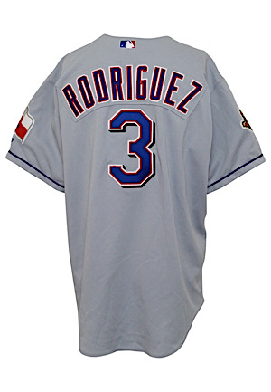 2001 Alex Rodriguez Texas Rangers Game-Used Road Jersey (MeiGray Team Tag)