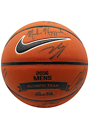2016 USA Olympic Mens Basketball Team-Signed Nike LE Basketball (USA Basketball LOA • Gold Medal Team)