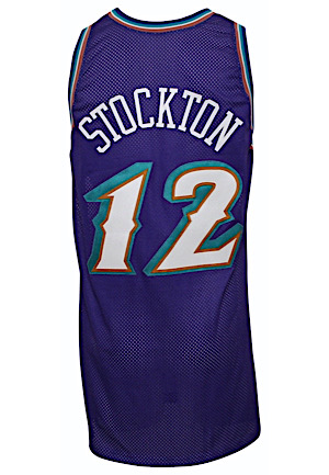 2000-01 John Stockton Utah Jazz Game-Used Road Jersey