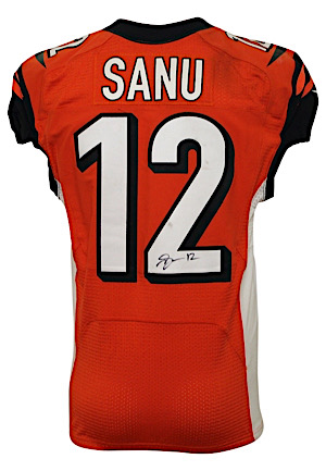 11/2/2014 Mohamed Sanu Cincinnati Bengals Game-Used & Autographed Jersey (Photo-Matched)