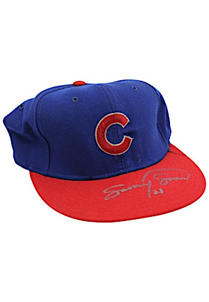 2001 Sammy Sosa Chicago Cubs Game-Used & Autographed Cap